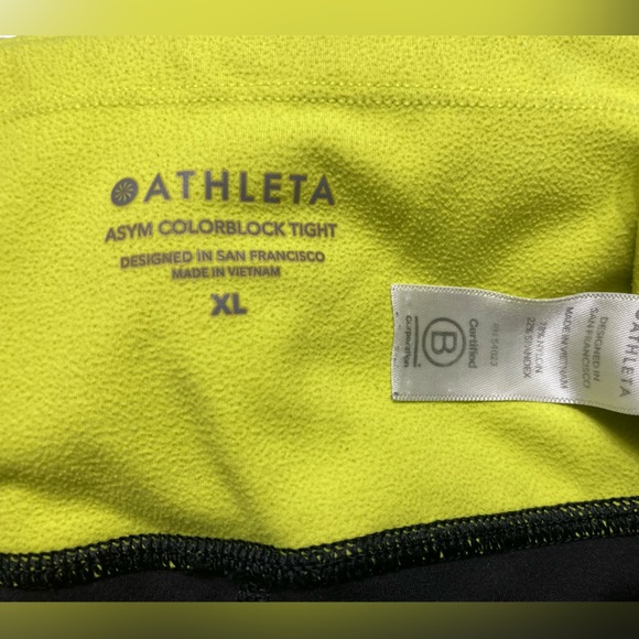 ATHLETA Asym Tight Plush In Supersonic size XL - Picture 4 of 4